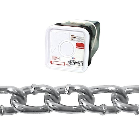 Campbell Chain & Fittings Campbell No. 2/0 Twist Link Carbon Steel Machine Chain 3/16 in. D X 175 ft. L 322026